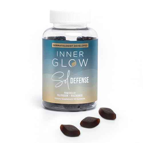 Sol Defense Gummies ? Dermatologist & Plastic Surgeon-Formulated Skin Resilience Vitamin Supplement with Polypodium Leucotomos & Niacinamide, Passion Fruit Flavor, 60 Sugar-Free Gummies