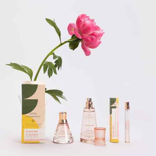 Good Chemistry Queen Bee Body Mist 5 fl oz - Light, Fruity, Floral Spray with Black Currant, Peony, & Amber - Bold, Clean & Vegan