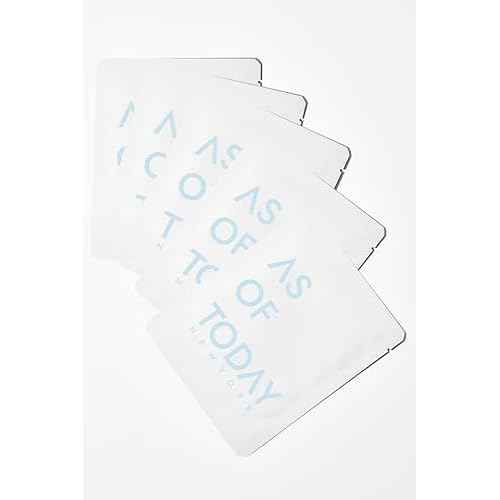 AS OF TODAY R-Peptide Sheet Mask 5 Pack | Hydrating Anti-Aging Face Mask with Peptides & Botanical Extracts | Wrinkle Care, Firming & Soothing | Korean Skincare Clean Beauty | Collagen Sheet Mask