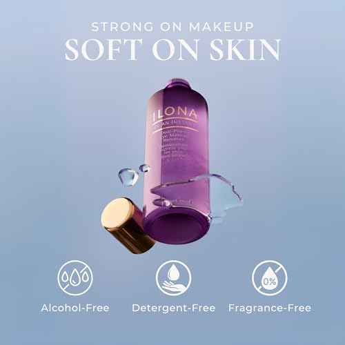 ILONA In an Instant Eye Makeup Remover | Dual-Phase, Oil-Free Cleanser for Waterproof Makeup | Gentle, Hydrating, Ophthalmologist-Approved | For Sensitive Eyes & All Skin Types | 4.0 oz