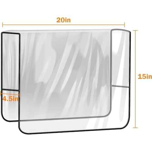 Salon Chair Cover - 20"x 15"x 4.5"Seat Covers Black,Salon Chair Covers Protectors,Square Salon Chair Covers Protectors fits Most Salon Chairs,Reinforced Precision Stitched Clear Covers (1)