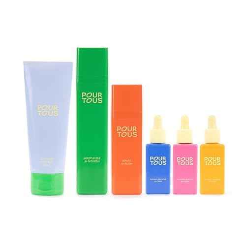 Complete Skincare Set, 6-Piece Collection with Cleanser, Moisturizer, Serum and Boosters