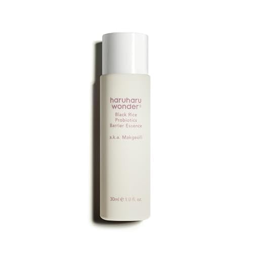 haruharu Wonder Black Rice Probiotics Barrier Essence, Travel Size, Skin Flooding & Layering, Strengthen Skin Barrier, Soothing, Plumping, Holiday Stocking Stuffer, Korean Skincare, 1.01 fl. oz