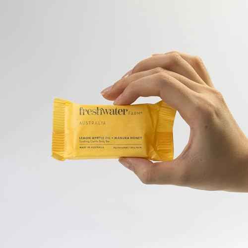 Freshwater Farm Australia Guest Soap Bars|Lemon Myrtle Oil & Manuka Honey Guest Soaps/Mini Soaps | Triple-Milled| 30g x 32 pack for Hotels & Airbnb