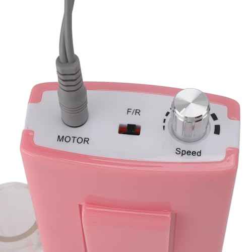 Electric Nail Drill Machine 30000rpm High Speed Nail Polishing Machine with 6 Grinding Heads 100?240V Rechargeable Lithium Battery ABS Material for Manicure Salon or Home Use (US