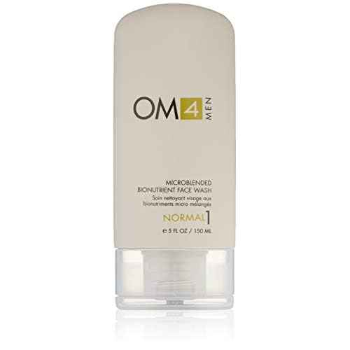 Organic Male OM4 Normal Step 1 - Microblended Bionutrient Face Wash - Antioxidant and Vitamin C Rich Gel Cleanser for men with Normal Skin Types