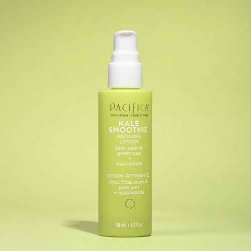 Pacifica Kale Detox Deep Cleansing Face Wash + Kale Smoothie Refining Lotion Set of 2? Pore-Minimizing Skincare Duo for Oily & Combination Skin, Niacinamide & Super Greens, 100% Vegan & Cruelty-Free