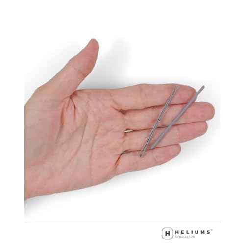 Heliums Large Bobby Pins - Dark Brown - 2.5 Inch Extra Long Straight Hair Pins, Enamel Coated - 24 Count