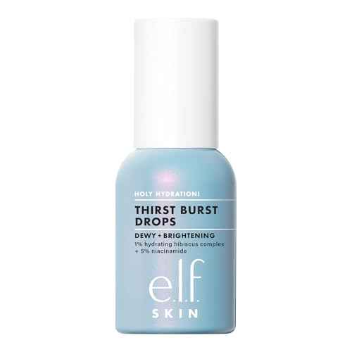 e.l.f. SKIN Holy Hydration! Thirst Burst Drops, Serum For A Radiant Complexion Instantly & Over Time, Made With Hyaluronic Acid, Vegan & Cruelty-Free