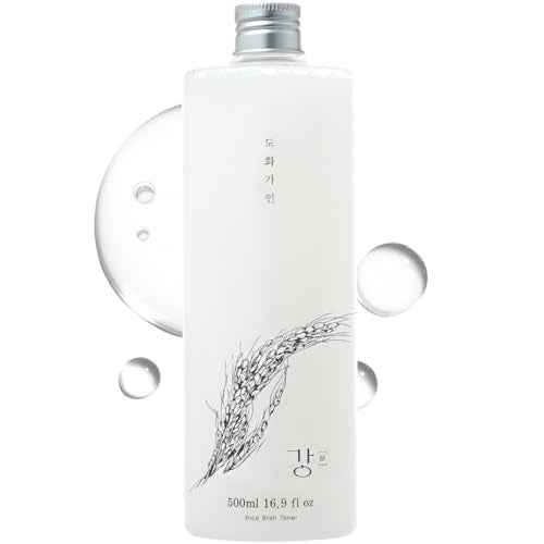 Gentle Rice Bran Toner Korean for Face (Tone, Rejuvenate & Moisturize) - Hydrating Vegan with Hyaluronic Acid - Rice Bran Extract (16.9 Fl oz)