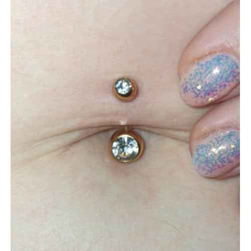 QWALIT Belly Button Piercing Kit Belly Piercing Kits Gold Belly Button Piercing Gun Self Belly Piercing Gun with Surgical Steel Heart Belly Rings at Home