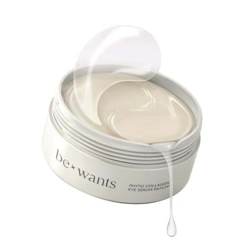 Bewants under eye patches for puffy eyes, Korean under eye mask with vegan collagen and 71.9% bamboo water, patches for dark circles and Cooling, 60 pieces
