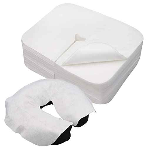 300 Count Disposable Face Cradle Covers, Massage Face Covers Medical-Grade Ultra Soft Large Headrest Covers for Massage Tables & Massage Chairs