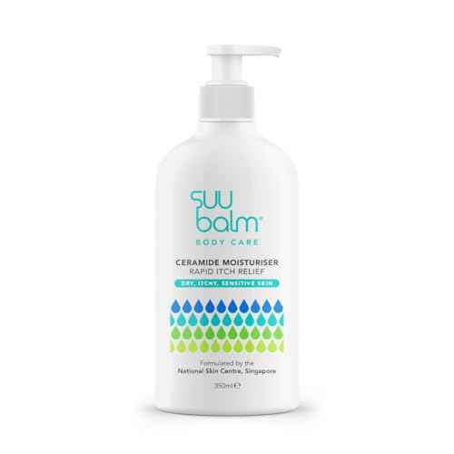Suu Balm Intense Itch Relief Cream, Anti Itch Lotion for Sensitive Skin, Eczema, Psoriasis & Extreme, Very Severe & Dry Skin, Derm Formula, Menthol & Ceramides, 11.83 fl oz