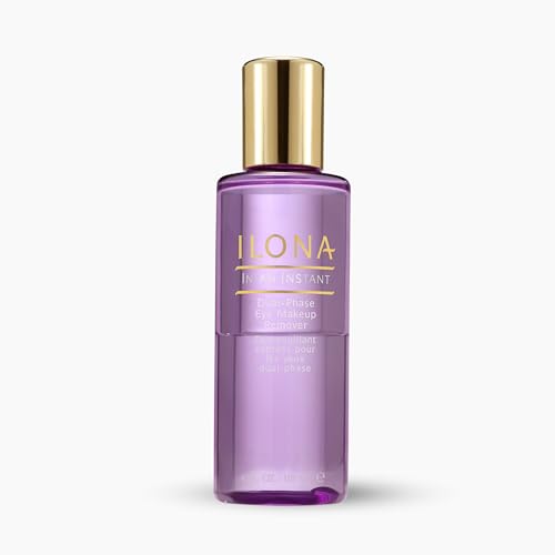 ILONA In an Instant Eye Makeup Remover | Dual-Phase, Oil-Free Cleanser for Waterproof Makeup | Gentle, Hydrating, Ophthalmologist-Approved | For Sensitive Eyes & All Skin Types | 4.0 oz