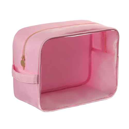 Travel Essentials Makeup Bag for Women Water-resistant Toiletry Organizer Nylon Cosmetic Pouch Preppy Stuff