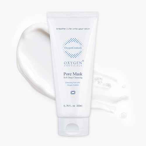 OxygenCeuticals Pore Mask ? Deep Cleansing Foaming Face Wash with Stearic Acid, Lavender Oil & Portulaca Extract, Helps Remove Impurities & Oil for Healthy-Looking Skin, 6.7 fl.oz (200ml)