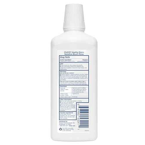 Closys Healthy Gums Mouthwash, Antiplaque and Anti-gingivitis for Gum Health, Non-Burning, Non-Irritating ? 32 Fl Oz
