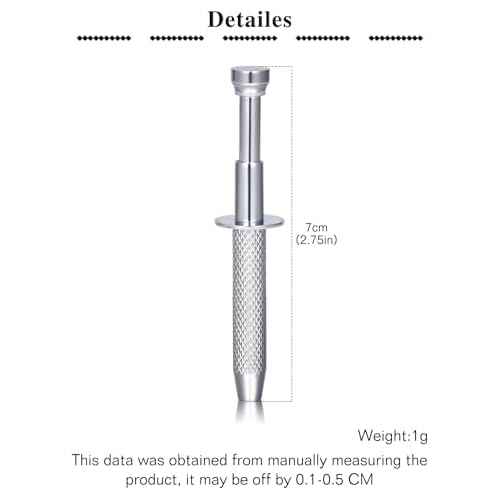 QWALIT Piercing Taper Threadless Insertion Tool - Titanium Labret Pin 16g, 18g, 20g