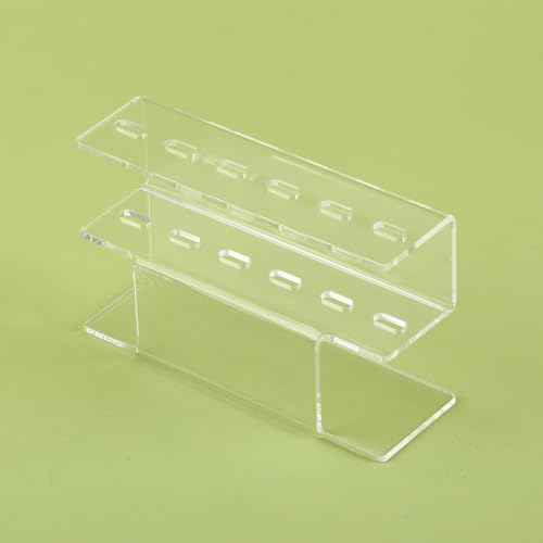 Acrylic Tweezers Holder, 6 Holes Tweezers Stand Display Organizer for Eyelash Extension Supplies Accessories Grafting Beauty Tools (6 Holes Transparent)