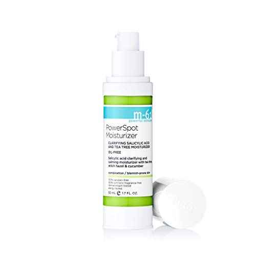 m-61 PowerSpot Moisturizer | Clarifying Oil-Free Moisturizer With Salicylic Acid, Tea Tree, Witch Hazel, and Cucumber. For Oily, Combination, and Blemish-Prone Skin - 1.7 Fl Oz