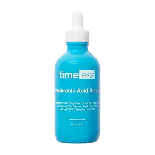 Timeless Skin Care Hyaluronic Acid - Hydrating Face Serum for Personal Care - Fragrance-Free Hyaluronic Acid Serum with Vitamin C & Matrixyl 3000-4 oz