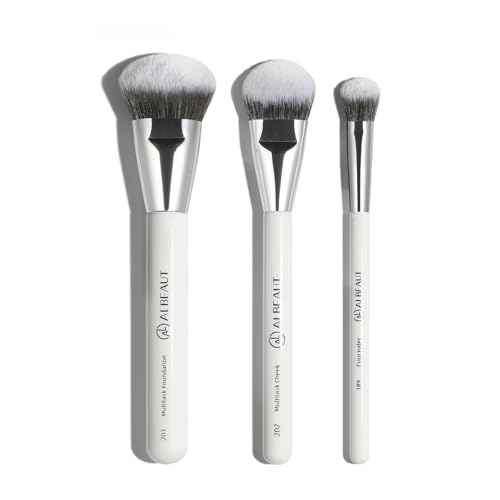 Makeup Brush for Foundation Concealer Blush Contour Liquid Cream Blending Angled Shape