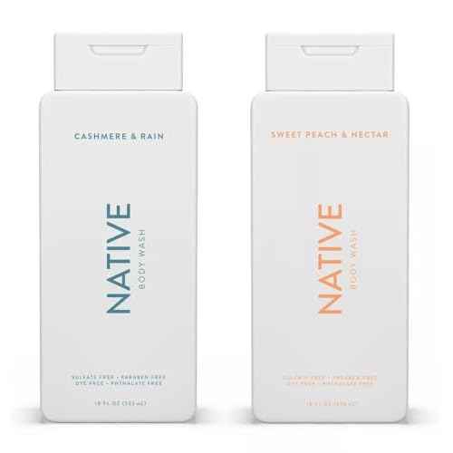 Native Body Wash 2-Pack: Sweet Peach & Nectar + Cashmere & Rain (18 fl oz each)