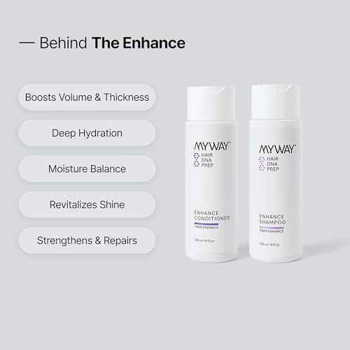 My Way Hair DNA Enhance Set ? Volumizing Shampoo & Conditioner for Dry, Damaged Hair ? Boosts Thickness, Repairs Breakage, Revives Shine ? Paraben-Free, Color-Safe, Hydrating Hair Care Duo