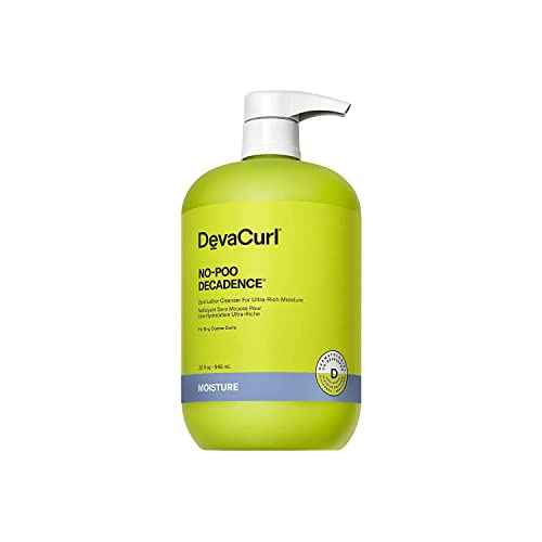 DevaCurl No-Poo Decadence Non-Lathering Cleanser for Ultra-Rich Moisture | Nourished | Bouncy | Shiny | All Curl Types