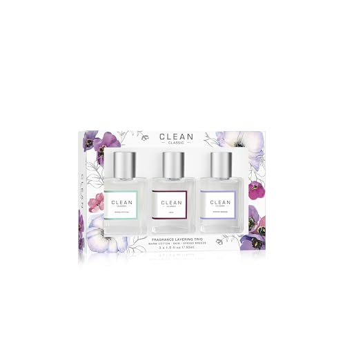 CLEAN CLASSIC Fragrance Discovery Gift Set, Travel Mini Size, Layerable Perfume for Everyday Wear, Long Lasting, Vegan, Phthalate-Free & Paraben-Free