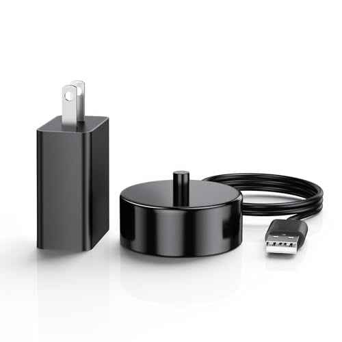 Replacement Charger Base Compatible with Philips Sonicare 5500 5300 4100 3100 2100 1100 Series Rechargeable Electric Toothbrush HX3681 Power Brush USB Waterproof Charging Base Power Cord - Black