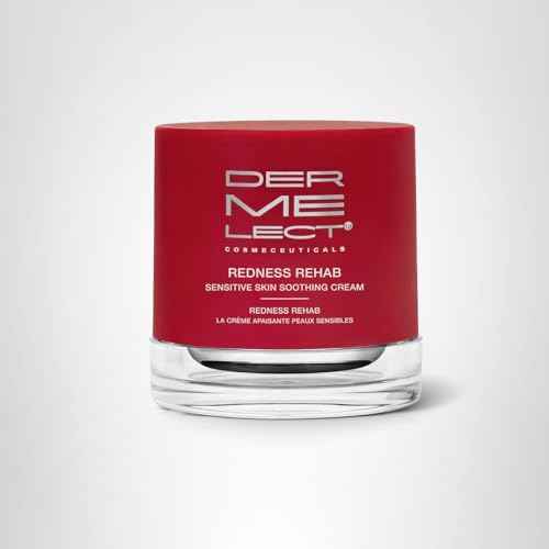 Dermelect Redness Rehab Sensitive Skin Soothing Cream for Face - Calming, Hydrating Treatment with Jojoba Extract, Shea Butter & Allantoin for Redness, Dryness & Discomfort, Gluten-Free, 1.7 oz