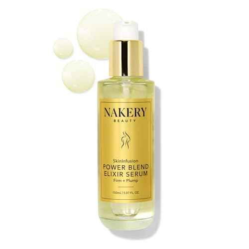 Nakery SkinInfusion Facial Oil Serum (5.07 Fl Oz), Anti Aging Collagen Serum with Hyaluronic Acid, Matrixyl 3000 and Vitamin C Oil, Moisturizing Brightening Treatment for Dark Spots and Dry Skin