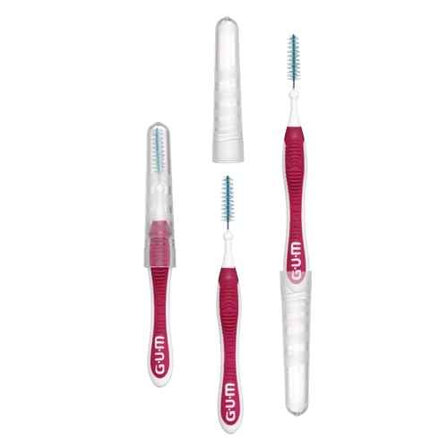 GUM Proxabrush Go-Betweens - Moderate - Interdental Brushes - Soft Bristled Dental Picks for Plaque Removal & Gum Health - Safe for Braces & Dental Devices, 15 Count