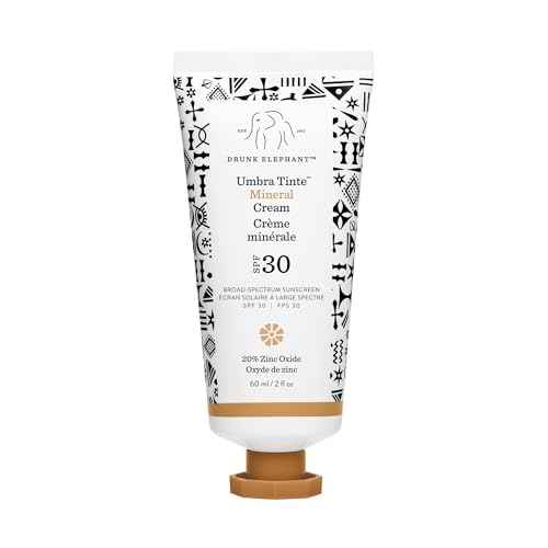 Drunk Elephant Umbra Sheer Mineral Cream (SPF 30) Mineral Sunscreen - Clean Clinical Skincare - Cruelty-Free - Dermatologist-Tested - Free of Essential Oils, Silicones, and Fragrance