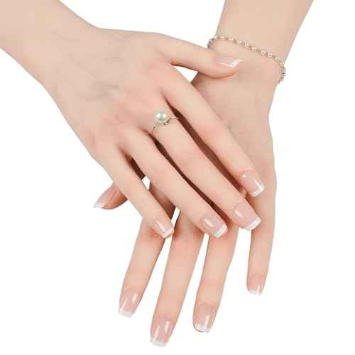 Realistic Female Silicone Hand Mannequin Hand Model Fake Hand With Skeleton For Manicurist Reusable Acrylic Nails Display Jewelry Props - White Left Hand