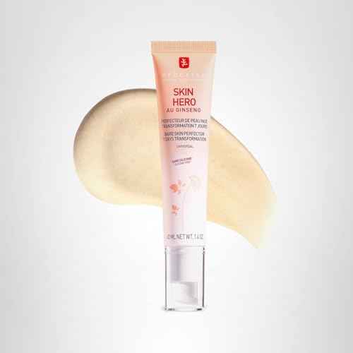 Erborian Skin Hero with White Ginseng, Facial Concealer and Makeup Primer - Non-Tinted Bare Skin Perfecting Face Moisturizer Smooths, Blurs & Illuminates - Silicone Free Korean Skincare