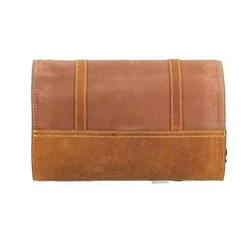 Gusti wash bag Leather-Rodney Toiletry bag wash bag sponge bag toiletries bag washbag make-up bag makeup bag cosmetic bag womens mens brown leather and canvas