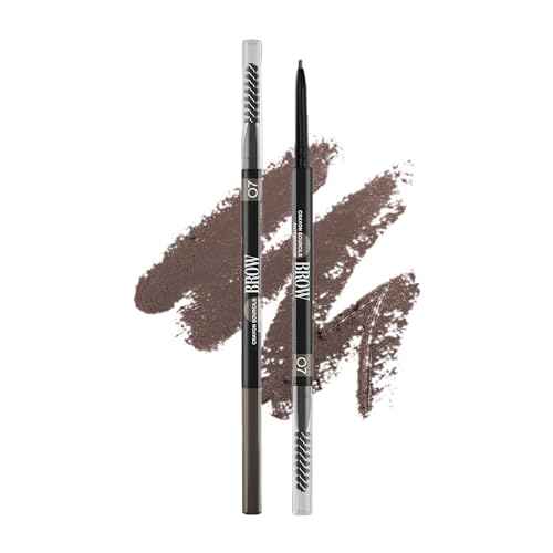 Vivienne Sab? Brow Arcade Eyebrow Pencil ? Micro Definer with Brush for Cool-Toned Hair, Smudge-Proof Color and Longwear Shape Enhancement, Shade 07 Ash Brown, 0.035 oz