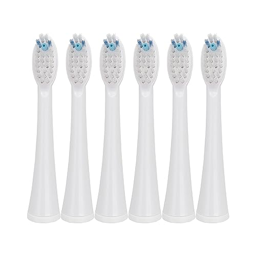 Toothbrush Heads Replacement for Waterpik SF-02W, SF-03W, SF-01W Sonic Fushion 2.0 Model, Brush Head with Cover 6 PCS, White