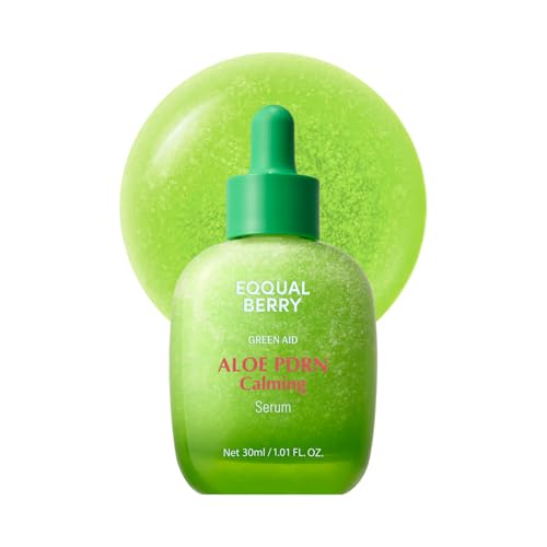 EQQUALBERRY Aloe PDRN Calming Smoothie Serum ? Soothing Korean Skin Care for Sensitive Skin, Cica & Aloe for Repair, Hydrating & Radiant Glow, Non-Comedogenic (1.01oz / 30ml)