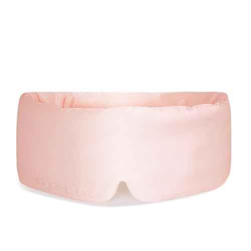 Dore & Rose Deep Sleep Mask Light Blocking, 23 Momme Mulberry Silk Eye Mask, Ultra Soft, Adjustable - Travel Sleeping Mask for Men & Women - Pink