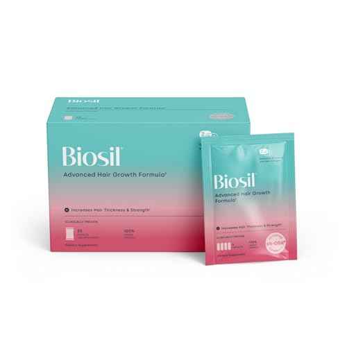 Biosil Advanced Hair Growth Formula - 30 Packets - Promotes Hair (re) Growth, Prevents Hair Loss and Shedding & Increases Thickness and Strength - with Patented ch-OSA - 1 Month Supply