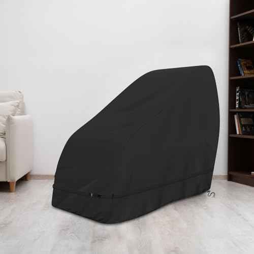 Roasivi Massage Chair Cover Waterproof Massage Chair Full Body Protector Zero Gravity Armchair Cover 420D Oxford Fabric with Drawstring and Buckle 63"L x 39.5"W x 55.5"H Black