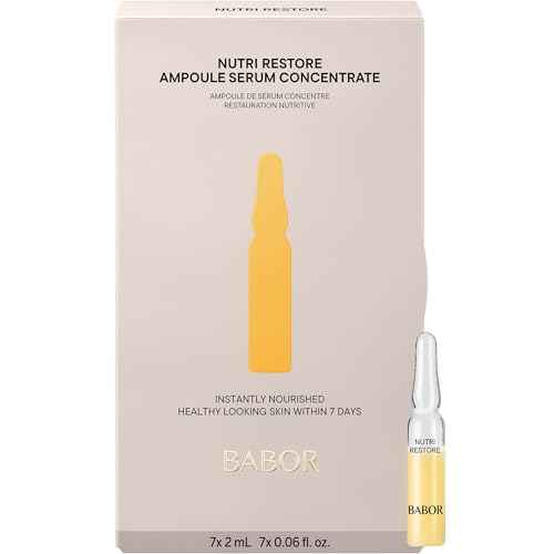 BABOR Nutri Restore Restorative Serum Ampoules for the Face, for Intensely Nourished and Healthy Skin, Vegan Formula, with Amino Acids and Argan Oil, Ampoule Concentrates, 7 x 2 ml