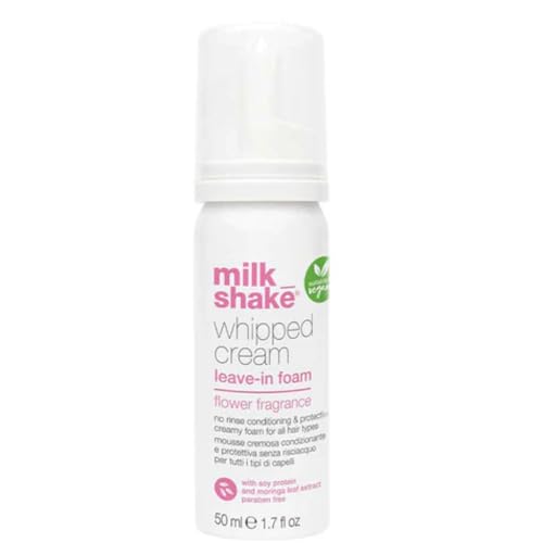 milk_shake Whipped Cream Leave-in Treatment | Creamy, No-Rinse Conditioning Mousse with Milk Proteins and Fruit Extracts | Hydrates, Detangles, and Smooths for Silky, Healthy-Looking Hair