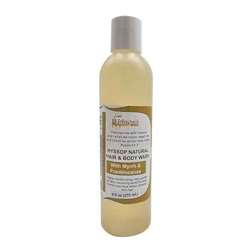 Cleanse Me With Hyssop Natural Hair and Body Wash, Organic Hyssop Infused Shampoo and Body Wash for Nourishing and Refreshing Hair & Body Cleansing (Myrrh and Frankincense)