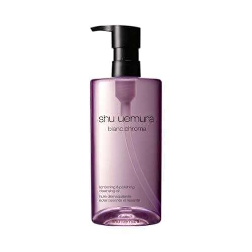 Shu Uemura Blanc Chroma Cleansing Oil, Brightening and Polishing Makeup Remover, Facial Cleanser for All Skin Types, 15.2 Fl. Oz.