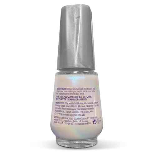BARIELLE Iridescent Top Coat .47 oz. - Pearlized Chrome Glaze Nail Polish Top Coat